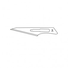 Scalpel Blade No. 34 Pack of 100 Stainless Steel,